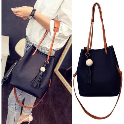 Bags for Women 2020 New Women PU Leather Bucket Shoulder Bag with Small Handbag Messenger Satchel Bag bolsa feminina