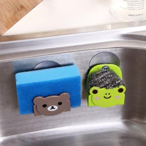 Sucking Disc Sponge Rag Storage Rack Bathroom Supplies Sundries Racks Kitchen Accessories Sink Storage Holders Wall-mounted