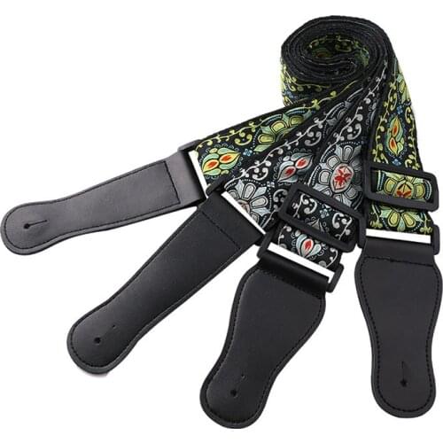 Embroidery Cotton Guitar Strap Electric Guitar Acoustic Guitar Folk Guitar Bass Strap
