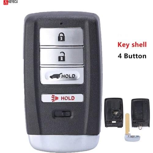 KEYECU Replacement Smart Remote Key Shell 4 Button for A*cura MDX RDX ILX TLX 2014 2015 2016 2017 2018 2019 - FCC: KR5V1X