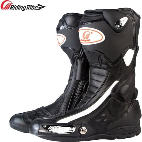 Riding Tribe Motorcycle Protective Boots Anti-skid Motocross Anticollision Motorbike Long Ankle Riding Shoes Four Season B1002