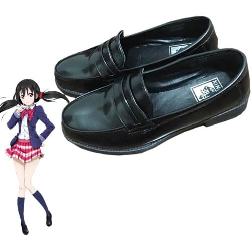 Anime Love Live Cosplay Shoes Nico Yazawa JK Shoes Universal Women Japanese School Student Soft Leather Flat Low Heel Shoes