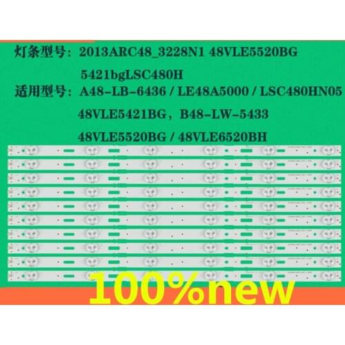 10PCS/SET 48inch LED Backlight bar strip lamp 2013ARC48-3228N1-6-REV1.1 for Samsung LSC480HN05-A48-LB-6436/B4