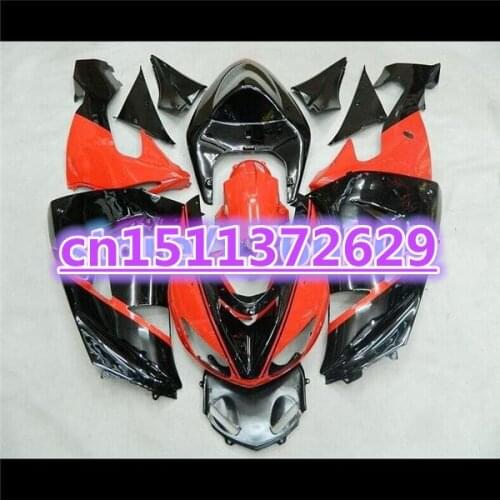 100%new red black Fairings For KAWASAKI 06-07 NINJA ZX10R 06 07 ZX-10R ZX 10R 10 R 2006 2007 Body Fairing Kit D