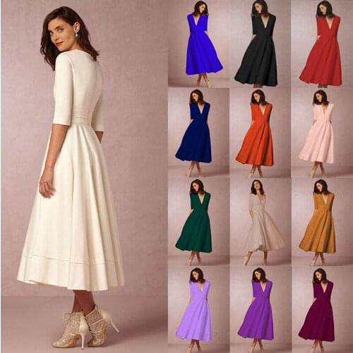 2021 Ladies New European Skirt Blouse Sets American High-End Autumn And Winter Sexy Deep V Milky Sleeve Dress Vfemage Vestido