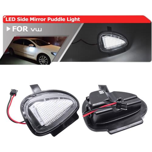 2x Error Free White Led Under Side Mirror Puddle Light For VW Golf 6 MK6 GTI R 2008-2014 Touran 2011-2014