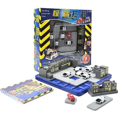 3D building model Thrilling intercept the police caught the thief 60 level desktop games chess Maze children educational toys
