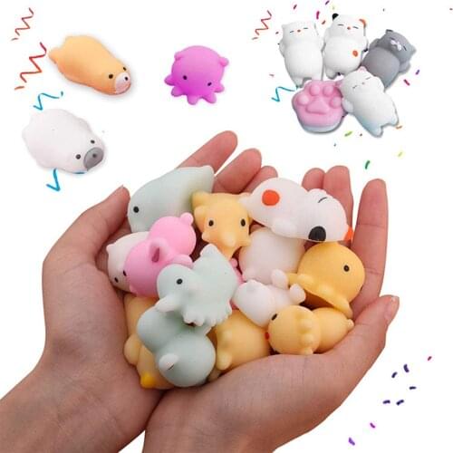 50pc Animal Squishy Toys Soft Squeeze Calming Antistress Toys Set Slow Rising Animals Fidget Toys For Children Gift Random