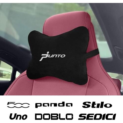 Auto Neck Pillows Headrest Cushion For Fiat 500 Punto Panda Stilo Ducato Albea Car Styling Seat Head Support Neck Rest Protector