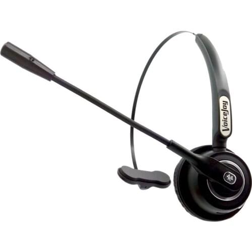 Bluetooth Headset, Wireless Bluetooth Earpiece with Mic, Over the Head Headset for Cell Phone, Call Center, VoIP, Skype, Music