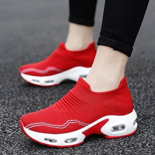 Big Size Summer Air Cushion Shoes Sport Women Socks Sneakers Women Red Running Shoes Woman Sports Shoes for Women 2021 D-1055