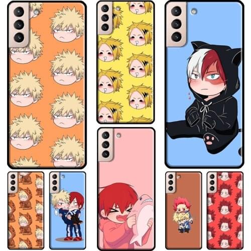 Kirishima Bakugo Todoroki BNHA Case For Samsung Galaxy S10 S8 S9 Note 10 Plus Note 20 S10e S20 FE S21 Ultra Phone Cover