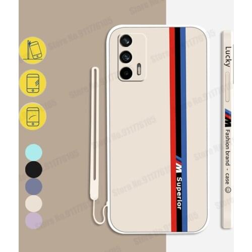 Liquid Silicone Wriststrap Phone Case for OPPO Realme GT NEO V15 V5 5G Soft Protective Cover For Reno 6 5 Pro 5K Find X3 Pro A93