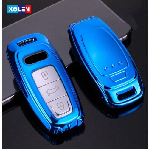 Soft TPU Car Remote Key Case Cover For Audi A8 A1 A3 A5 A6 C8 Q3 Q5 Q7 Q8 Quattro Sline Key Protection Shell Holder Fob 20182019