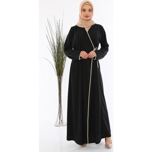 Side Tie Prayer Dress Black
