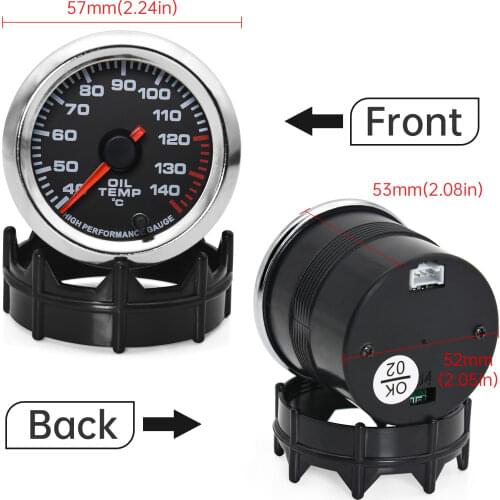 Digital 52MM Air Fuel Ratio Gauges 12V LED Car Turbo Boost Tachometer Water Temperature Oil Temp Oil Pressure Gauge Voltage