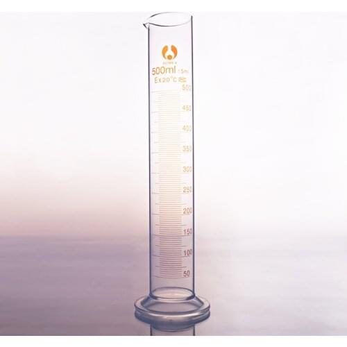 High borosilicate glass measuring cylinder,Capacity 500ml,Graduated Glass Laboratory Cylinder