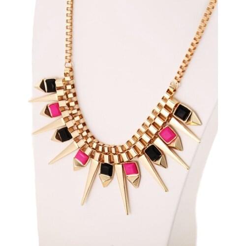 DiLiCa Vintage Statement Necklace for Women Fashion Maxi Bin Necklace Female Necklaces & Pendants Jewelry