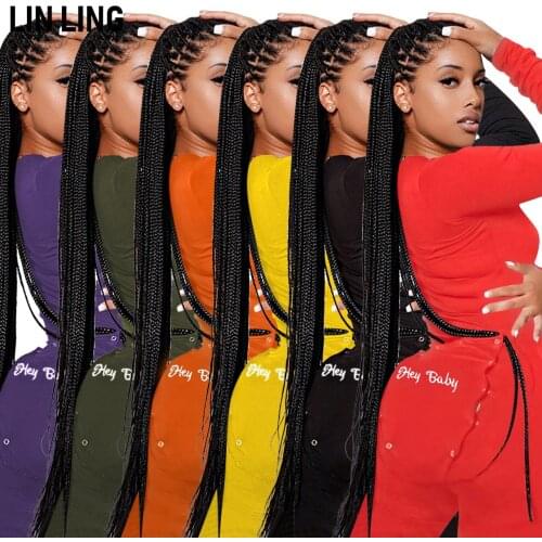 LINLING Deep V-Neck Letter Embroidery Pattern Soft Fabric Home Pajamas Casual Bodycon Belly Raising Hip One-Piece Pants