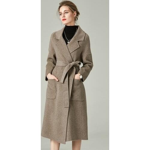 Double-Faced Cashmere Wool Coat Womens 2020 Autumn Winter Clothes Loose Long Woolen Jacket Female Outerwear Casaco Feminino