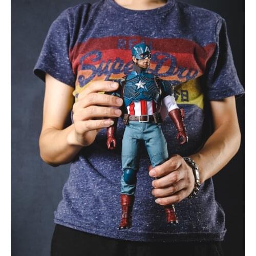 1:6 Marvel Avengers Action Figures Captain America Raytheon Thor 30cm PVC Doll Hand Made Statue Model Decorate Toy Gift For Kids