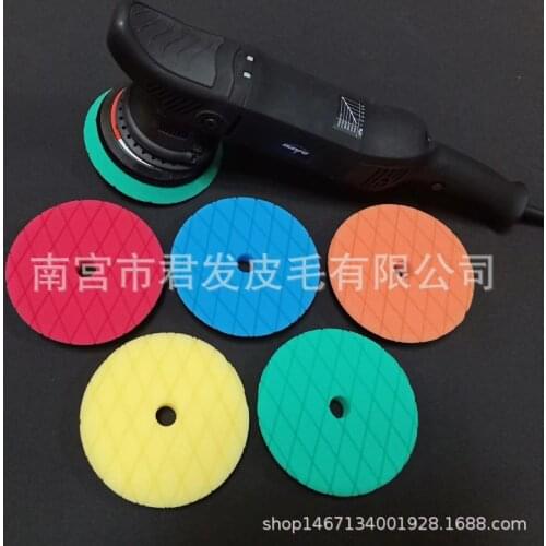 5 Pcs/set 6 inch car beauty sponge polishing Buffing Waxing disc diamond grid sponge polishing pad polisher Removes Scratches