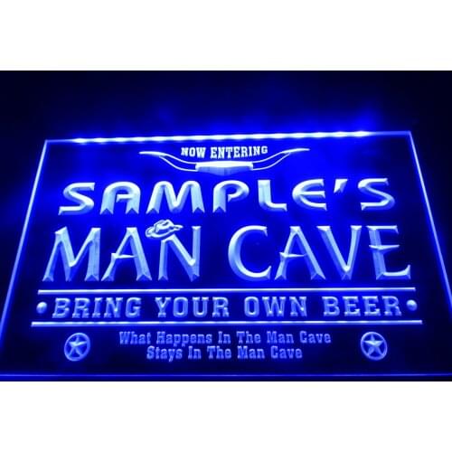 DZ003 Name Personalized Man Cave Cowboys Bar LED Neon Sign