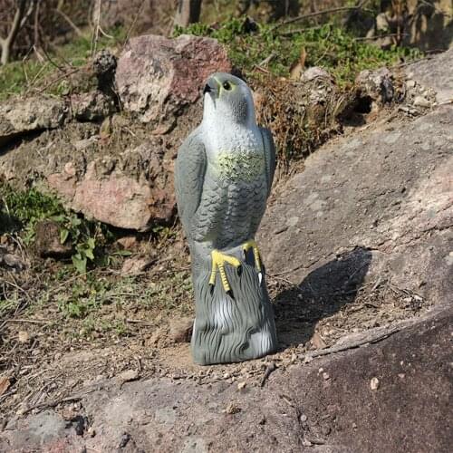 Simulation Falcon Decoy Weed Pest Garden Bird Scarer Scarecrow Decor 41*17.5*17cm Garden Decoration Landscape