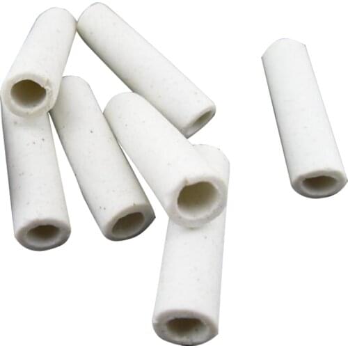 10 Pcs 5/6/7mm Dia Ceramic Insulation Tube Twin Bore Porcelain Insulator Pipe for Heating Element