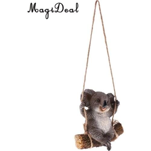 Lovely Resin Koala Artware Ornaments Cute Koala Figurines Artifical Animal Sculpture Garden Decor Pendants DIY