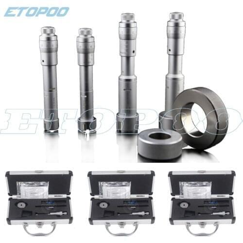 Shan Brand Three-Point Internal Micrometers Inside Measure Gauge Measurement Tool 6-8mm 8-10mm 16-20mm 75-88mm 87-100mm