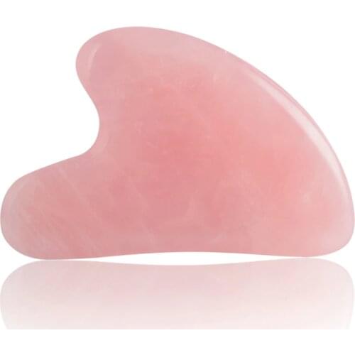 Rose Quartz Jade Guasha Board Natural Stone Scraper Chinese Gua Sha Tools For Face Neck Back Body Acupuncture Pressure Therapy