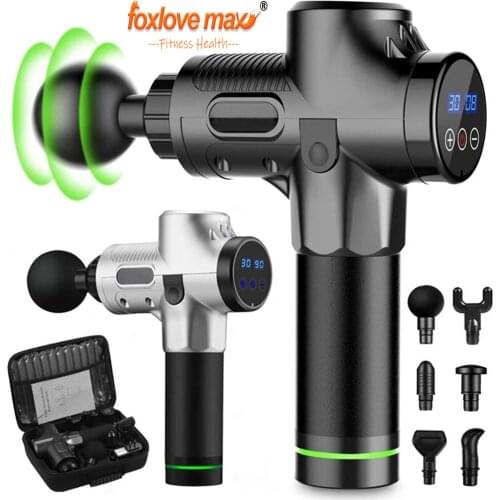 30 Speeds Massage Gun Deep Tissue Percussion Muscle Massager For Pain Relief LCD Touch Display Fascia Gun Electric Body Massager