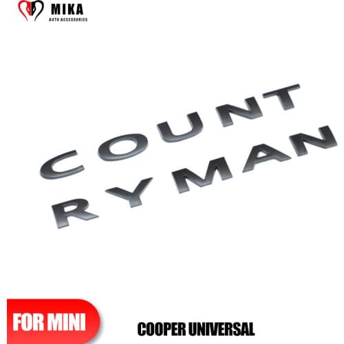 Universal For Cooper Mini F60 R60 3D Countryman Word ABS Car Body Rear Tail Boot Trunk Badge Decoration Sticker Auto Accessories