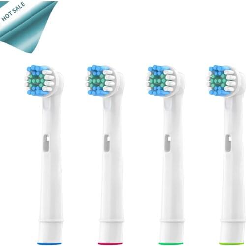 4pcs Replacement Brush Heads For Oral-B Electric Toothbrush fit Braun Professional Care/Professional Care SmartSeries/TriZone