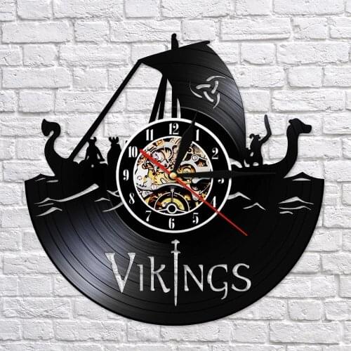 Vikings Vinyl Record Wall Clock Vikings Room Decor Wall Clock Modern Vikings Serial LP Wall Art Wall Clock Birthday Gift