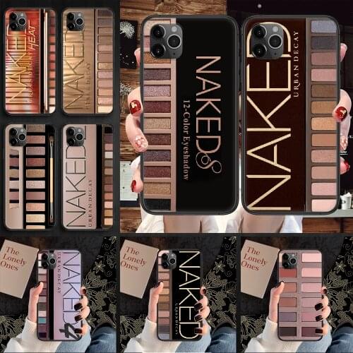 Naked Makeup Eyeshadow Palette Phone Case Cover Hull For iphone 5 5s se 2 6 6s 7 8 12 mini plus X XS XR 11 PRO MAX black soft