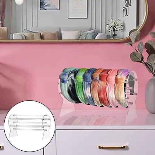 Clear Acrylic Headband Holder Scrunchie Bracelets Jewelry Display Organizer Women Girls