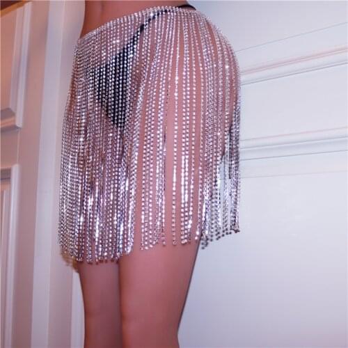 Luxury Long Tassel Rhinestone Waist Chain Bellydance for Women Sexy Crystal Belly Chain Body Jewelry Bikini Belt Harness Gift