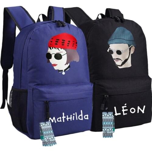 Movie Leon Mathilda School Bag Zipper Backpack For Teenagers Students Book School Travel Laptop Computer Bag Mochila
