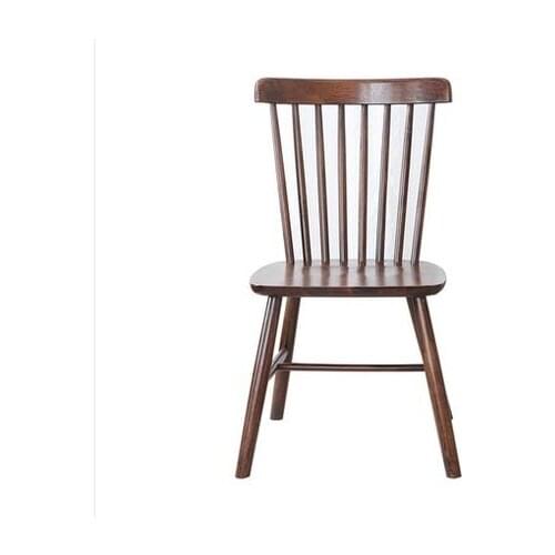 Nordic solid wood dining chair Windsor chair dining chair leisure cafe all solid wood chair stool chair modern minimalist