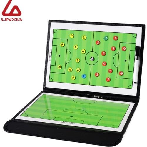 Foldable Magnetic Soccer Ball Tactical Board 2.5 Fold Leather Football Training Match futbol voetbal Portable Tactics board