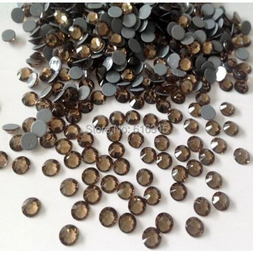 Super shiny of hot-fix stones smoked topaz ss16 size 4mm with 1440pcs per pack ;crystal hot-fix diamond
