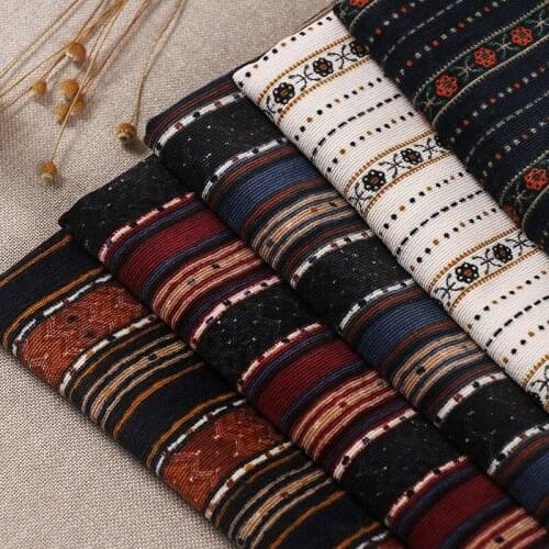 Corduroy printed cloth womens fashion Polyester dress fabric home textile bags tablecloth decorative cloth DIY Handmade sewing