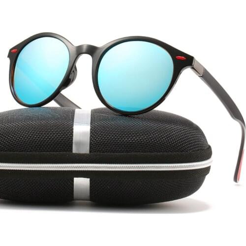 Tr90 Retro Vintage Round Black Silver Polarized Sunglasses Custom Made Myopia Minus Prescription Polarized Lens -1 To-6