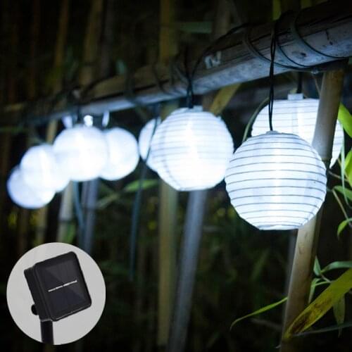 10 LED Lantern Solar String lights Outdoor Solar fairy lights for Garden Patio Christmas Ball Garland Decoration