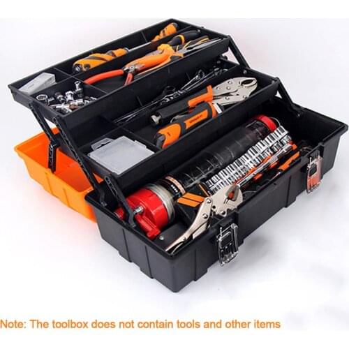 17-Inch 3-layer Household Maintenance Electrician Tool Box Multifunctional Hardware Auto Car Repair Thicken Toolbox With Handle