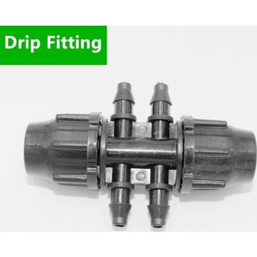 20pcs/pack 8/11 Lock Nut To 4/7 Six Ways Connector Micro Branch Irrigation Reducer Garden Watering System Connectors