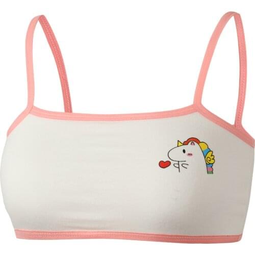 3pcs Cotton girl Sports Bra for Teens Children Training Bras Teenagers Girls Tops Wireless Childrens Underwear 8-16 years old