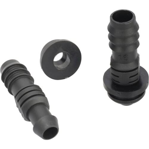 60 Pcs Barbed 12mm to 16 mm Pipe Interface Connector with Rubber O-ring Gasket Irrigation System Water Hose Tube Connector